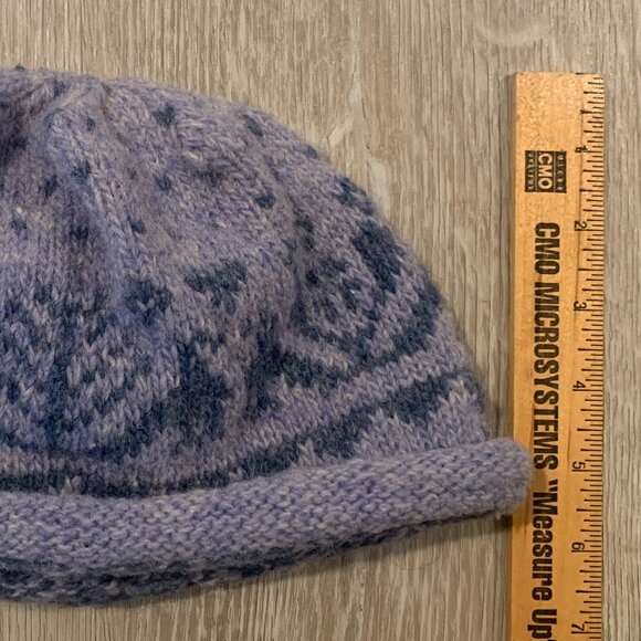 Hand Knit Fair Isle Beanie. NEW - Picture 3 of 4